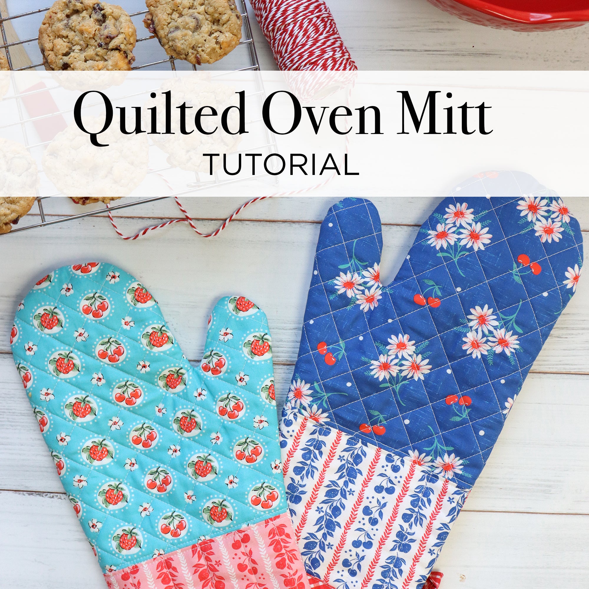 Toasty Oven Mitt, PDF Sewing Pattern, Quilted Oven Mitt Pattern 