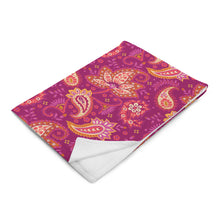 Load image into Gallery viewer, Boysenberry Paisley Blanket