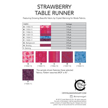 Load image into Gallery viewer, Strawberry Table Runner PDF Pattern